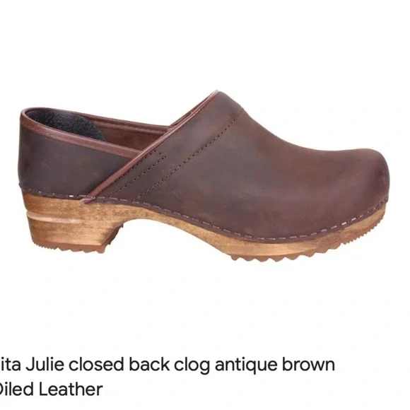 [US 8.5/EU 39] Sanita Julie Clogs — Antique Brown oiled leather - Picture 2 of 15